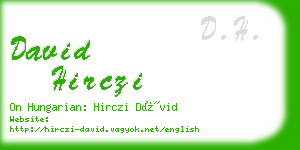 david hirczi business card
